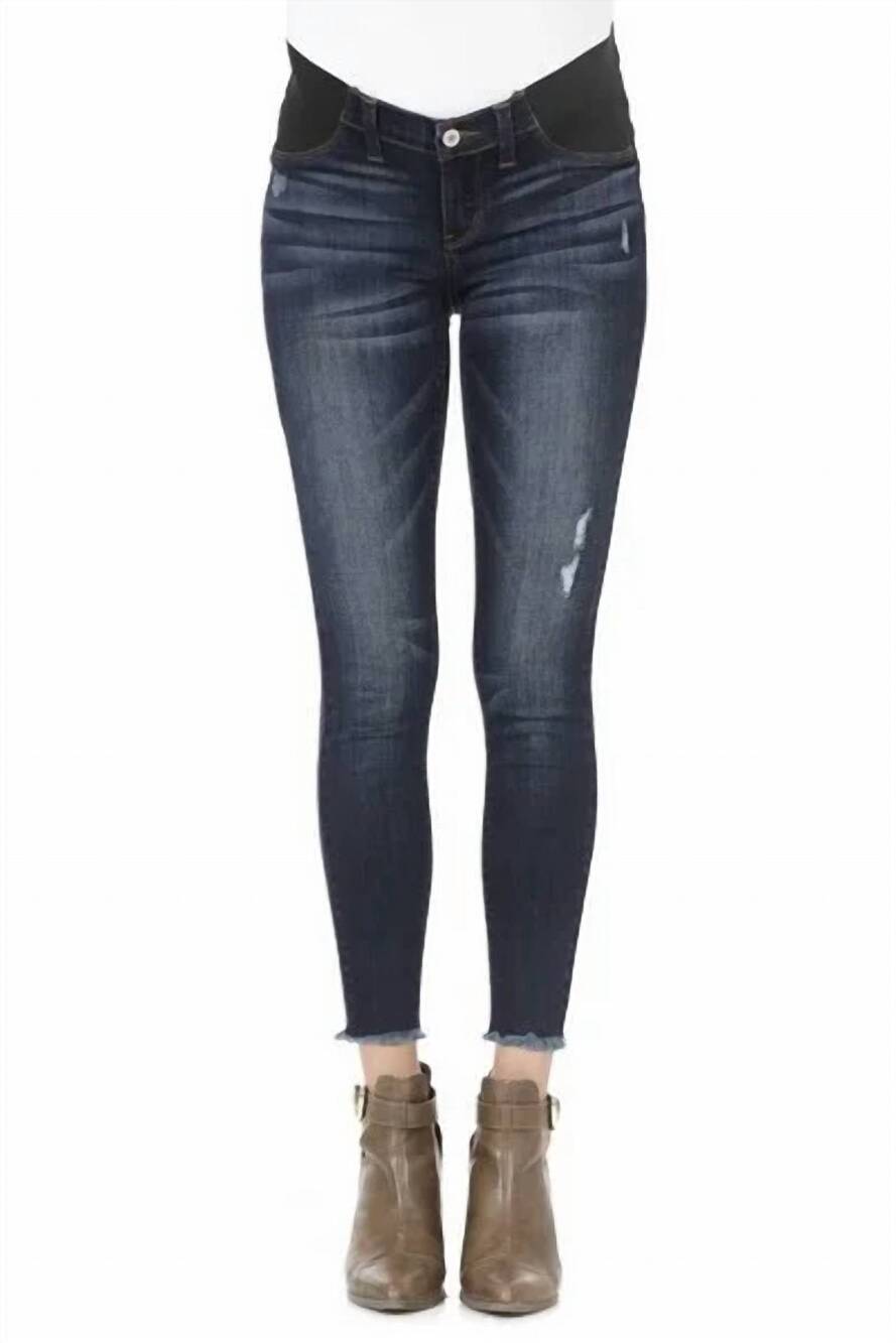 NEW KANCAN baby maternity jeans in dark stone wash